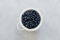 Kaboompics - Top View of Fresh Blueberries in a White Bowl