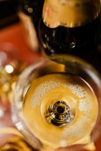 Kaboompics - New Year's Eve party - closeup of champagne in glass
