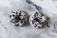 Kaboompics - Two Chocolate Chip Donuts On Marble
