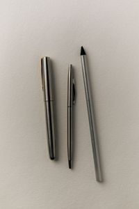 Kaboompics - Minimalist Pens and Pencils on White Background