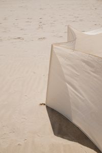 Kaboompics - White Beach Windbreak on the Sand