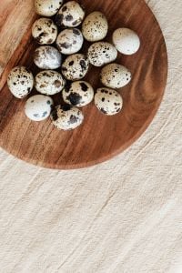 Quail Eggs for Easter Recipes, Spring Table Styling and Neutral Food Photography