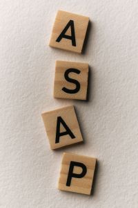 Kaboompics - Wooden Letter Tiles Spelling ASAP