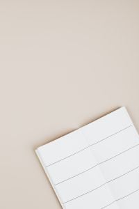 Kaboompics - Blank Planner Page on Neutral Background