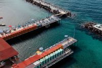 Kaboompics - Colorful Beach Platforms And Bathing Huts Seen From Above