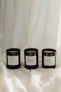 Kaboompics - Candle Packaging Concept With Neutral Brand Boxes
