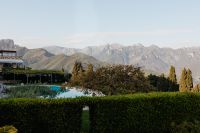Kaboompics - Villa Cimbrone Pool and Formal Hedges with Mountain Backdrop