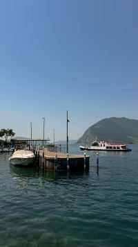 Kaboompics - Passenger Ferry Arriving At An Italian d'Iseo Lake Pier