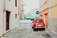 Kaboompics - An old red Renault 4 car parked on the street in Izola, Slovenia