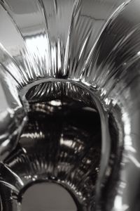 Kaboompics - Ribbed Chrome Texture Close-Up