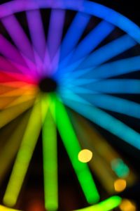 Kaboompics - Vibrant Multicolor Ferris Wheel Bokeh with a Dark Center