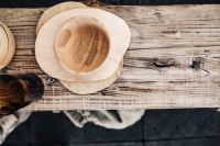 Kaboompics - Top View Wooden Bowls on Weathered Bench