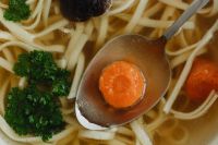Kaboompics - Spoonful of Carrot in Homemade Chicken Broth