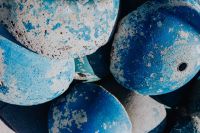 Kaboompics - Blue painted concrete offshore dams