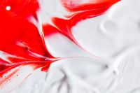 Kaboompics - Red and White Fluid Paint Swirls for Abstract Wallpaper and Brand Backdrops