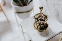 Kaboompics - Top View of a Quail Egg Tray on White Marble