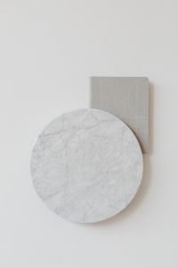 Kaboompics - Minimal Marble and Beige Fabric Swatches for Vertical Branding and Wallpaper Layouts