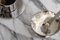 Kaboompics - Whipped Cream Dessert with Spoon Close-Up