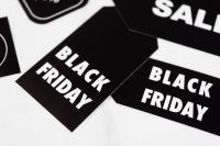 Kaboompics - Black Friday Tags and Sale Labels on White Background