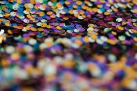 Kaboompics - Multicolor Sequin Fabric with Sharp Glitter Detail and Soft Bokeh, Party Background
