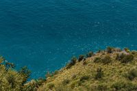 Kaboompics - Grassy Coastal Cliff above Deep Blue Amalfi Sea