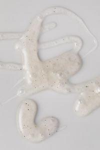 Kaboompics - Transparent Gel with Air Bubbles Close-Up on Light Background