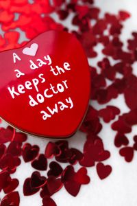 Kaboompics - Valentine Conversation Heart Candy with Doctor Message