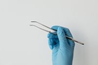 Kaboompics - Close-Up of Angled Dental Tweezers for Clinical Work