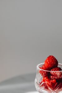 Kaboompics - Close Up Raspberry Glass With Negative Space