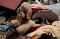 Kaboompics - Vintage Plush Dog Toy Among Secondhand Flea Market Finds