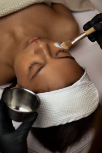 Kaboompics - Facial Mask Application with Brush and Bowl