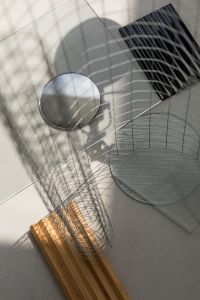 Kaboompics - Modern Geometric Background with Wire Forms and Neutral Panels