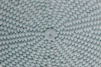 Kaboompics - Overhead Spiral Pattern in Light Blue Knitted Pouf, Cozy Woven Fabric Macro
