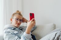 Kaboompics - Teenager Taking Selfie on Smartphone at Home