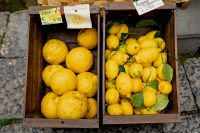 Kaboompics - Fresh Italian Lemons In Wooden Market Crates
