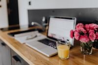 Kaboompics - Macbook Laptop in a Kitchen