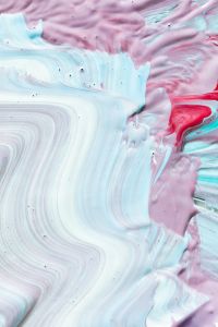 Kaboompics - Pastel Lavender Paint with Aqua and Red Swirls for Colorful Design Backgrounds