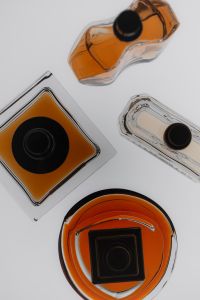 Kaboompics - Luxury Fragrance Bottle Flat Lay Composition