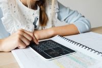 Kaboompics - Homeschool Geometry Practice with Calculator