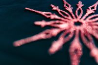 Kaboompics - Shallow Focus on Pink Glitter Snowflake Decoration