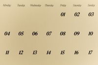 Kaboompics - Minimal Monthly Calendar Grid With Weekdays and Dates