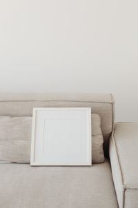 Kaboompics - Square Frame Mockup with Large Blank Wall Space