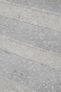 Kaboompics - White Veined Marble Staircase with Layered Step Edges