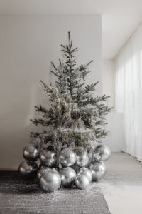 Vintage Christmas Tree Collection - Silver Aesthetic - Pinterest Style Holiday Decor