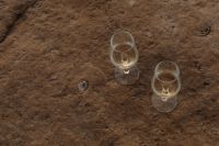Kaboompics - Overhead View of Wine Glasses on Weathered Limestone