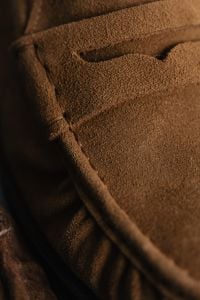 Kaboompics - Close-Up of Brown Suede Loafer Shoe Texture