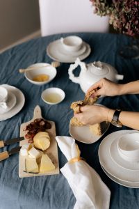 Kaboompics - Serving Bread at a Breakfast Cheese Platter