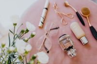 Kaboompics - Dior Skincare and Perfume with Rose Gold Makeup Tools