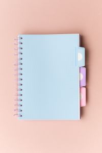 Kaboompics - Close-Up Blue Notebook with Tabs