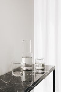 Kaboompics - Glass Carafe and Water Glasses in Window Light